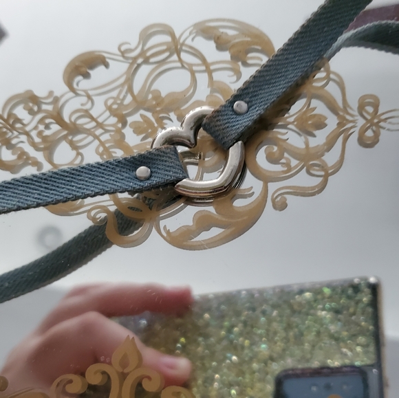 Denim heart choker - Picture 2 of 3